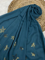 Starry Shine Hijab –Teal Breeze