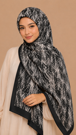 Obsidian Veil| Lawn Printed Hijab