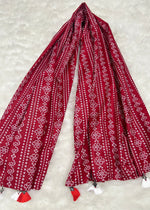 Bold Crimson Red Chunri | Stole
