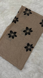 Threaded Lawn Floral Hijab | Floral | Mocha Brown