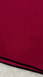 Soft Crinkle Lawn Hijab with Borders | Fuchsia Pink