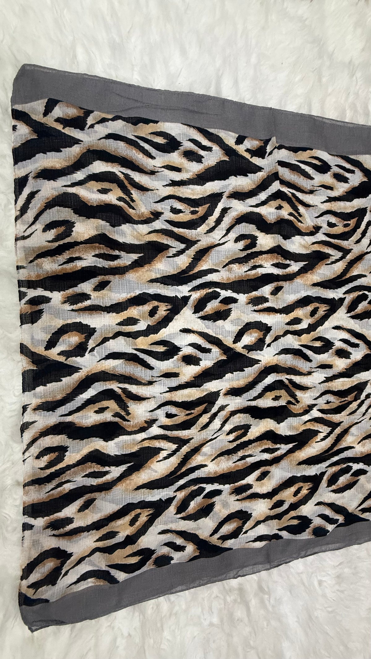 Safari Smoky Grey | Lawn Printed Hijab