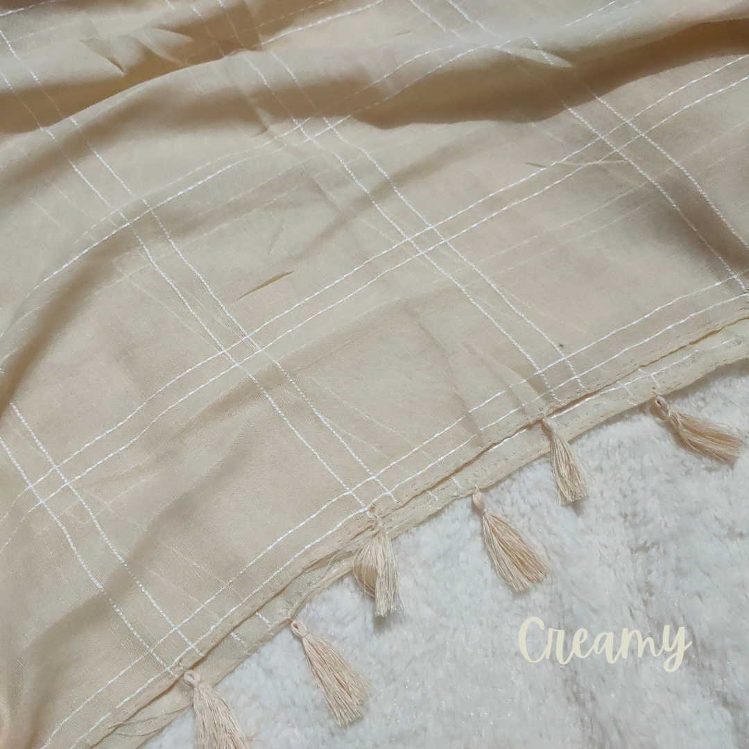 Grid Solids - Creamy