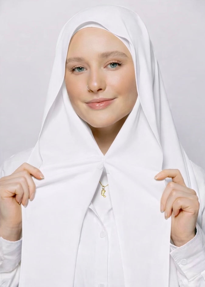 Instant Magnet Hijab | Ivory White