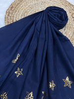 Starry Shine Hijab –Navy Twilight