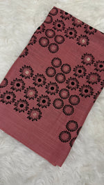 Lawn Block Print Hijab | Floral | Dusty Rose