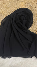Imported Georgette | Jet Black