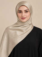 Luxe Crinkle Silk -light champagne taupe