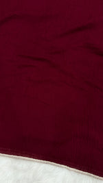 Soft Crinkle Lawn Hijab with Borders | Maroon