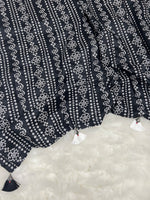 Midnight Black Chunri | Stole