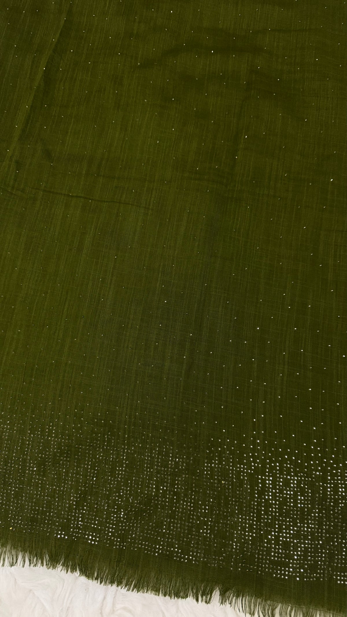 Lawn Stone Drop Hijab | Olive Green