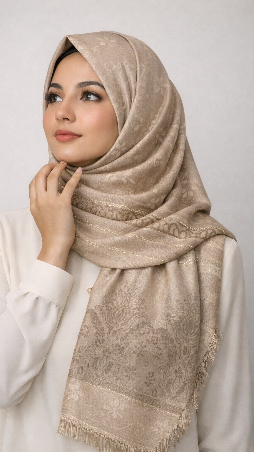 Royale Lawn JacquardII | Soft Beige Pearl