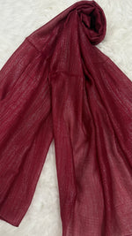 Lawn Zari Hijabs | Red