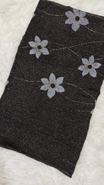 Threaded Lawn Floral Hijab | Floral | Classic Black