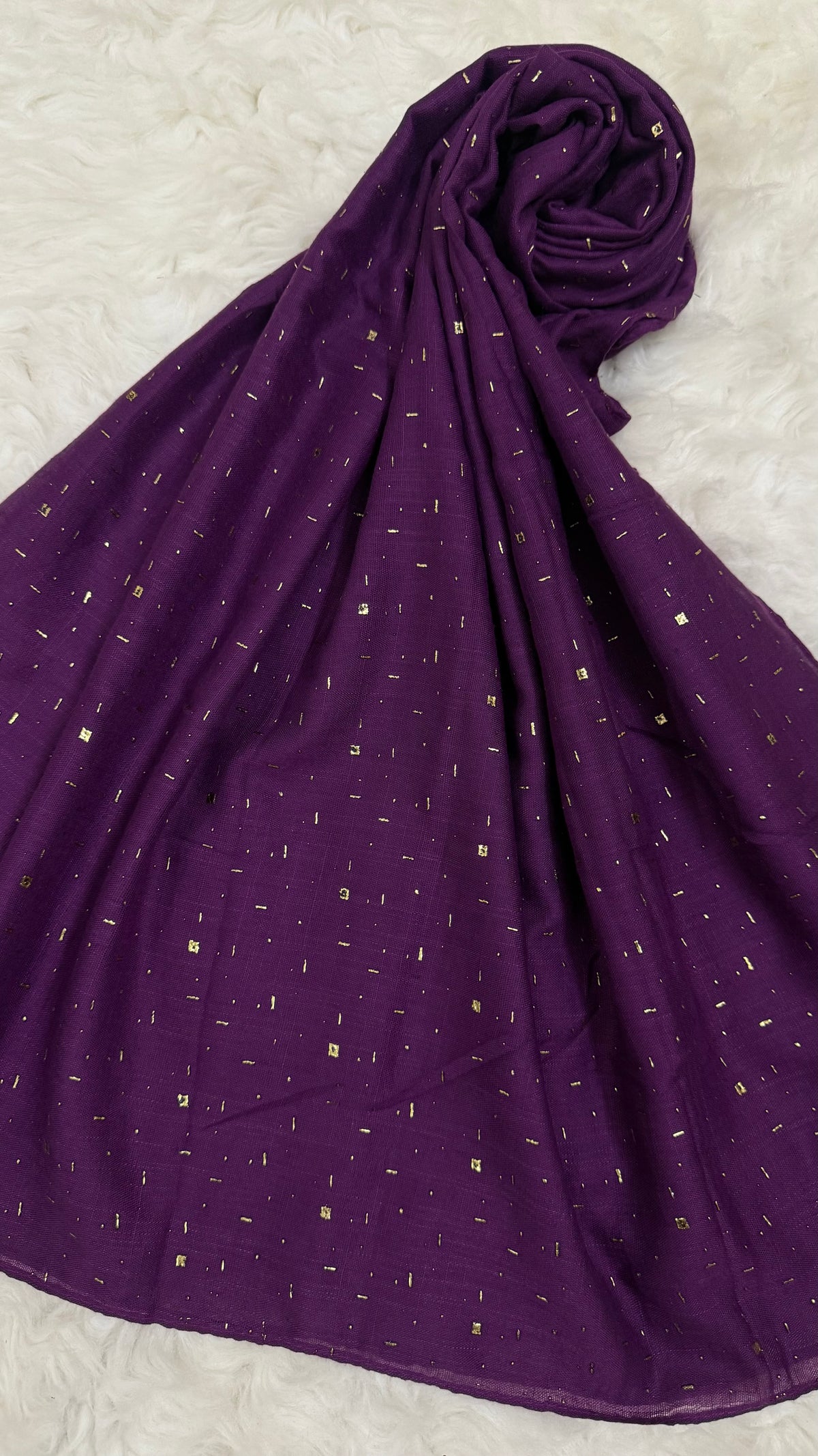 Lawn Foil Spread Hijab | Purple