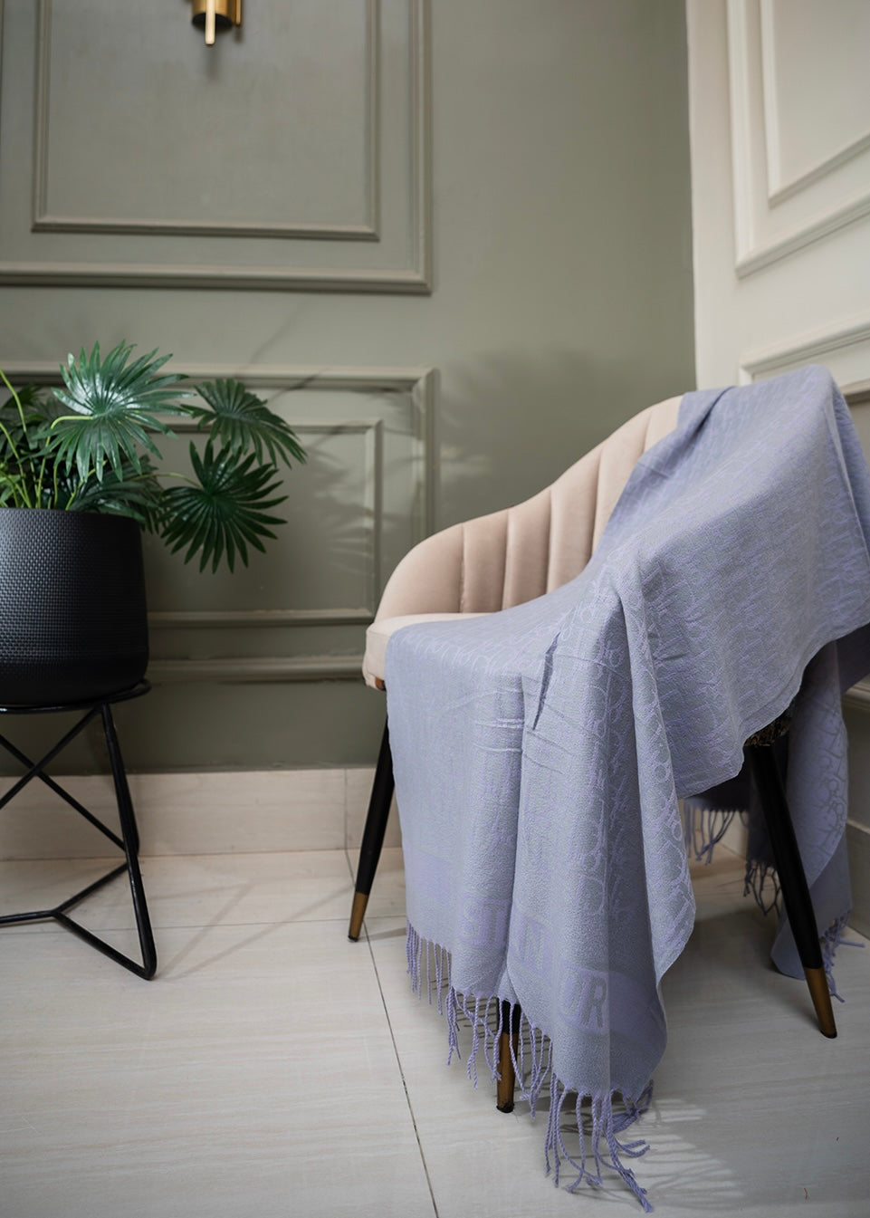 Branded Monogram Wool (Tagged)| Lavender Smoke