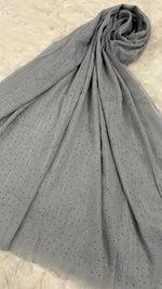 Lawn Dotted Stones Hijab | Grey