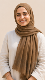Lawn Stone Drop Hijab | Caramel Brown