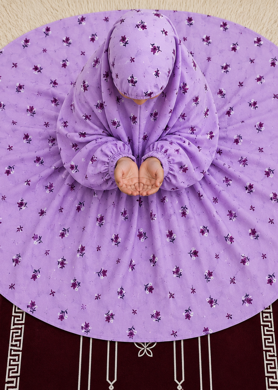 Kids Namaz Gown | Purple