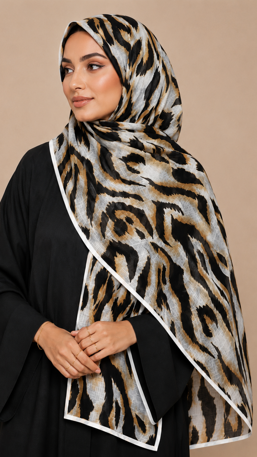 Safari Pure White | Lawn Printed Hijab