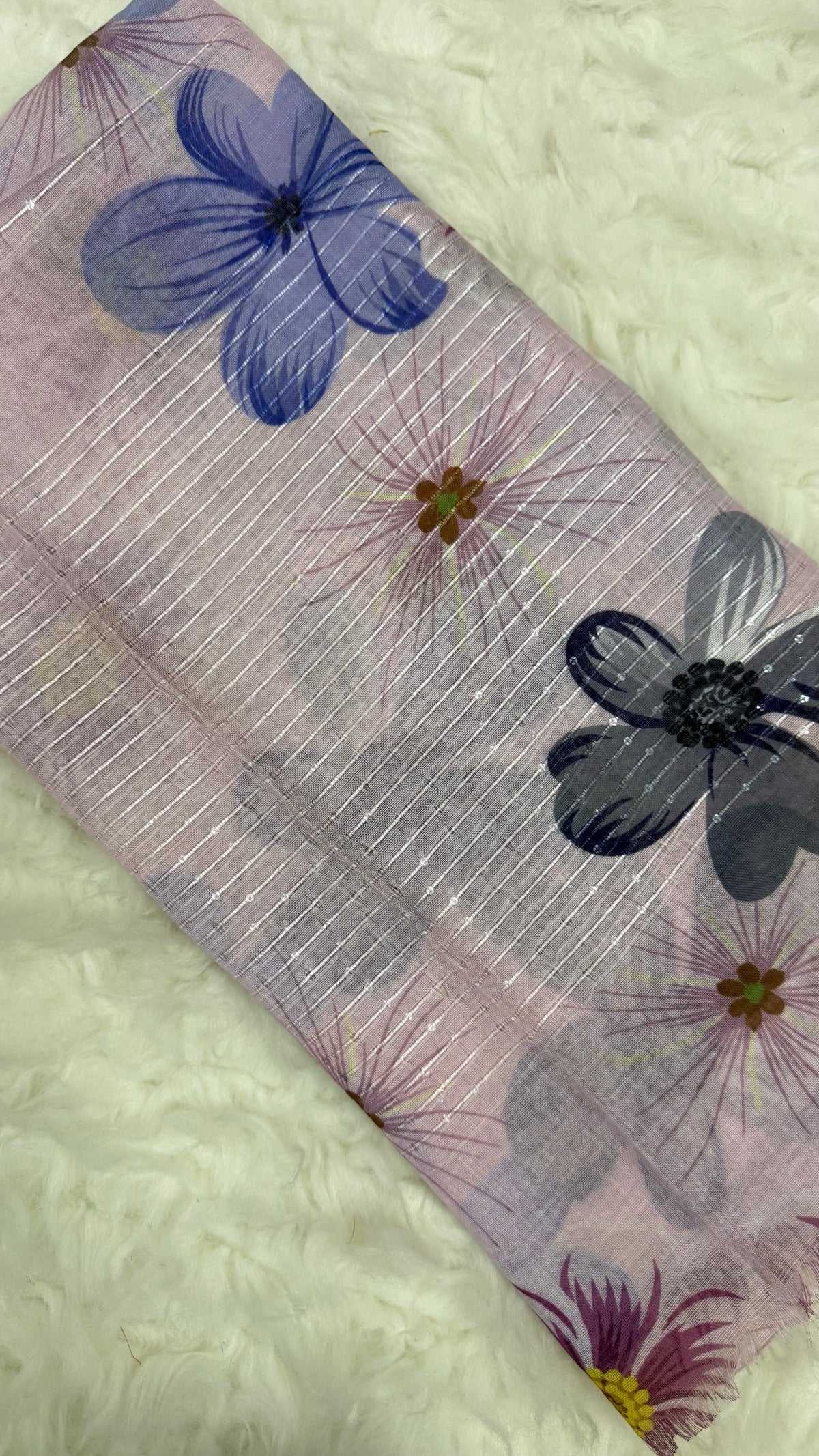 Sequins Bloom Pearl | Lawn Printed Hijab with Sequins