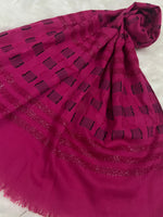 Turkish Grid Shimmer - Hot Pink