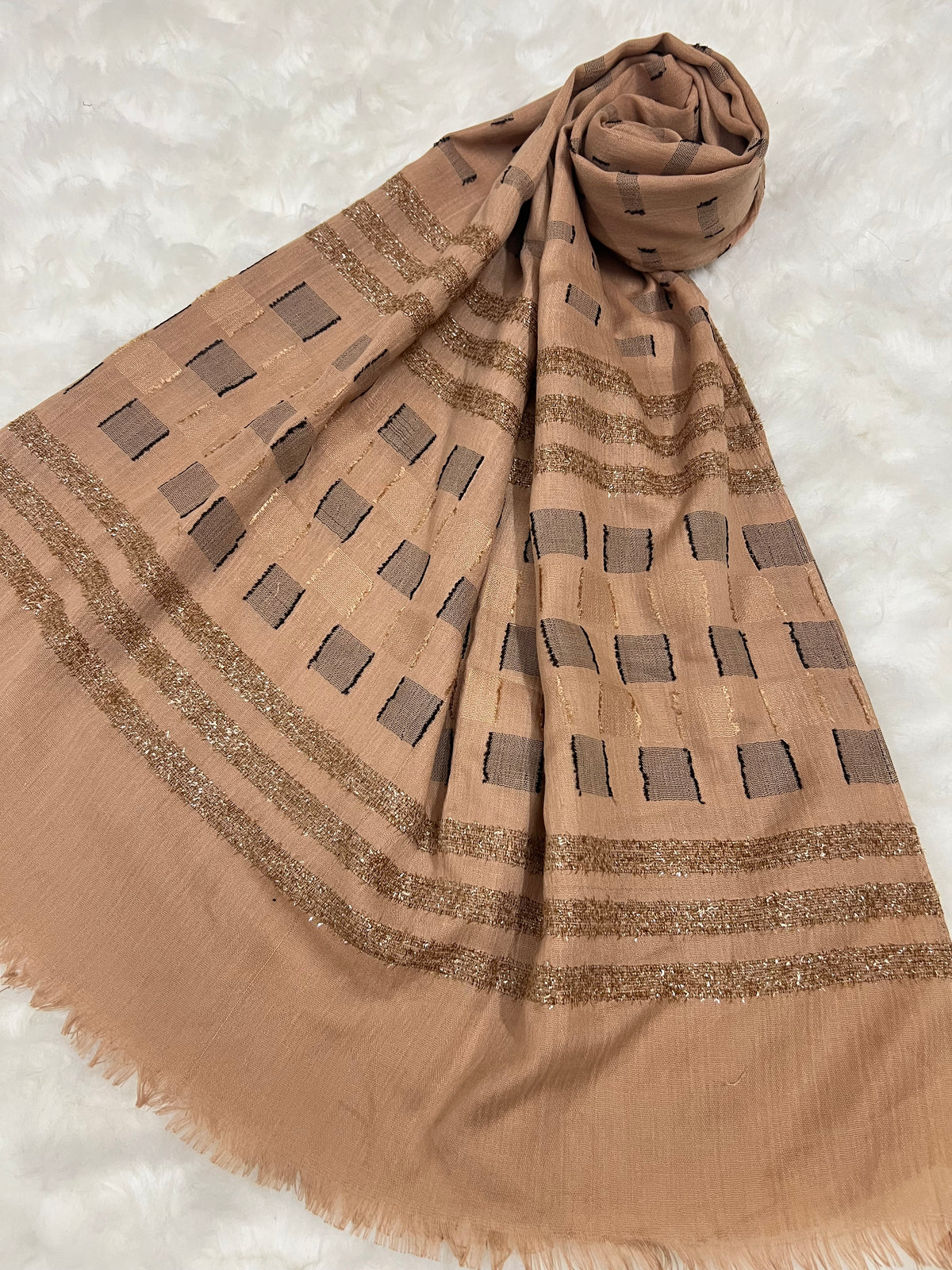 Turkish Grid Shimmer - Brown