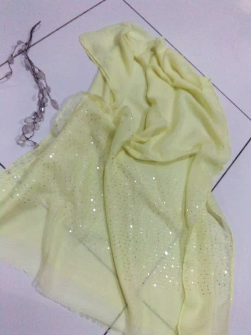 Lime Sequins Border