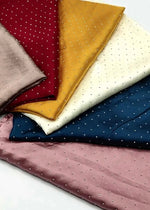 Silk Embellished Hijabs | Pista Green