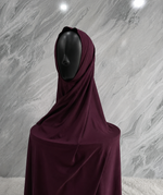 Instant Pre-Sewn Jersey Hijab | Plum