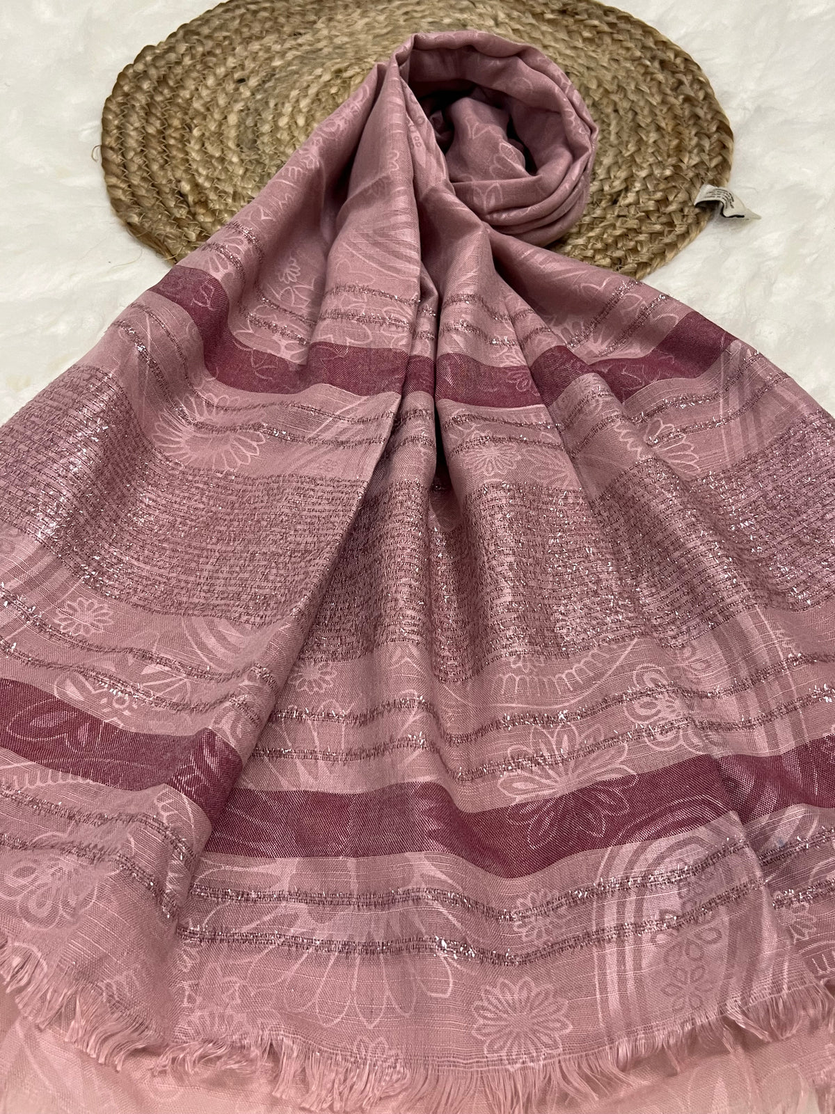 Turkish Floral Shimmer - Mauve Bloom
