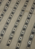 Lawn Block Print Hijab | Stripes | Beige