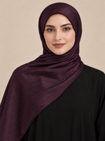 Luxe Crinkle Silk - Aubergine Plum