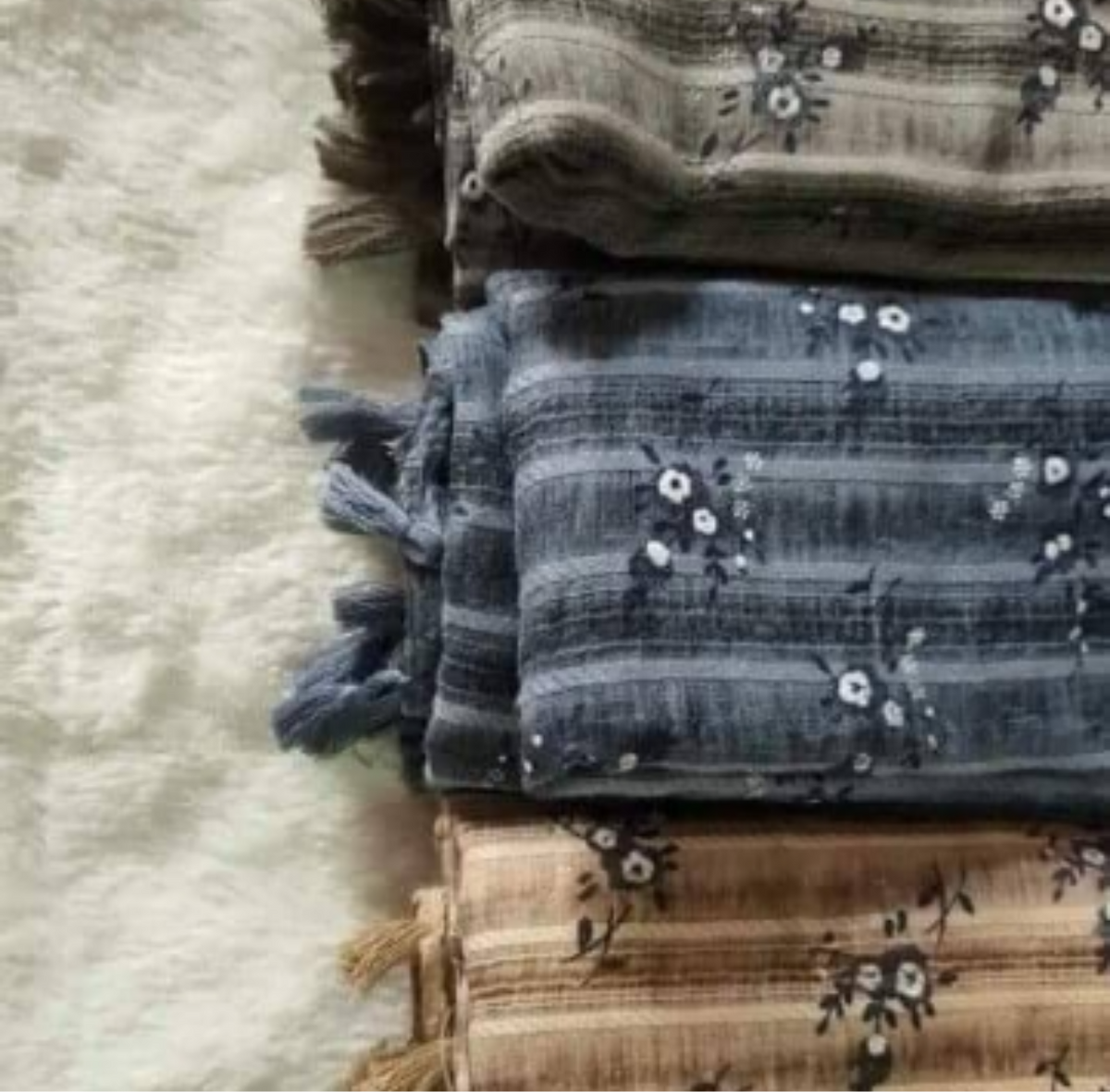 Denim Khaki Daisy