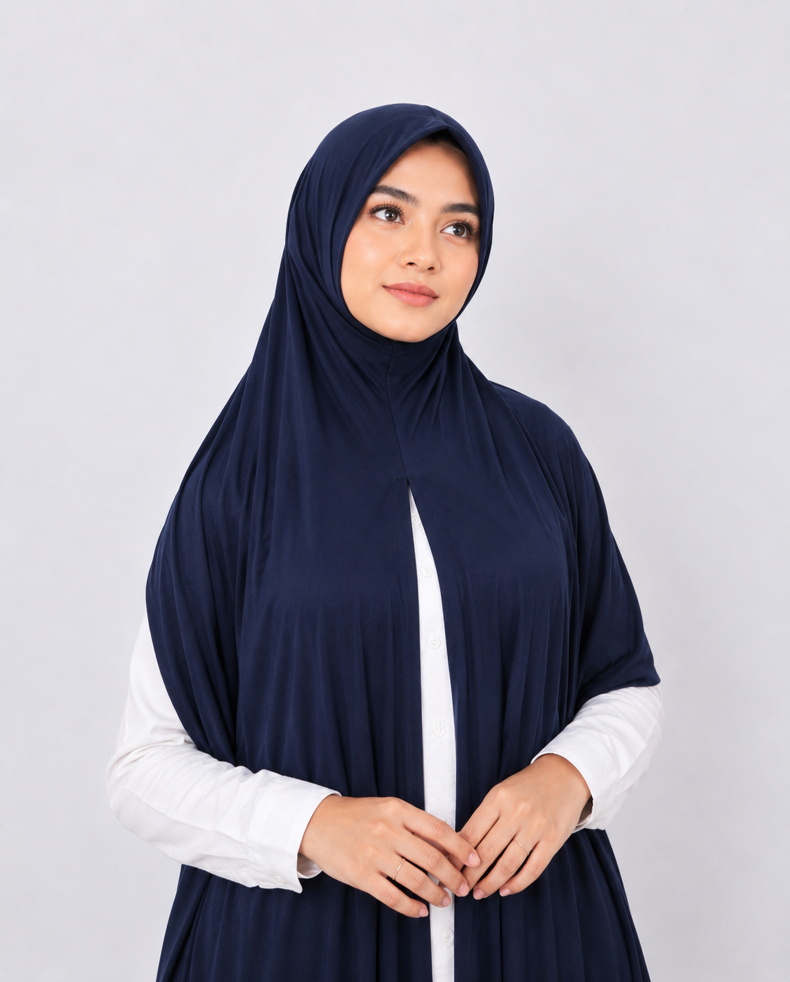 Instant Pre-Sewn Jersey Hijab | Dark Blue