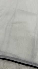 Soft Crinkle Lawn Hijab with Borders| Ivory White