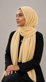 Lawn Foil Spread Hijab | Beige