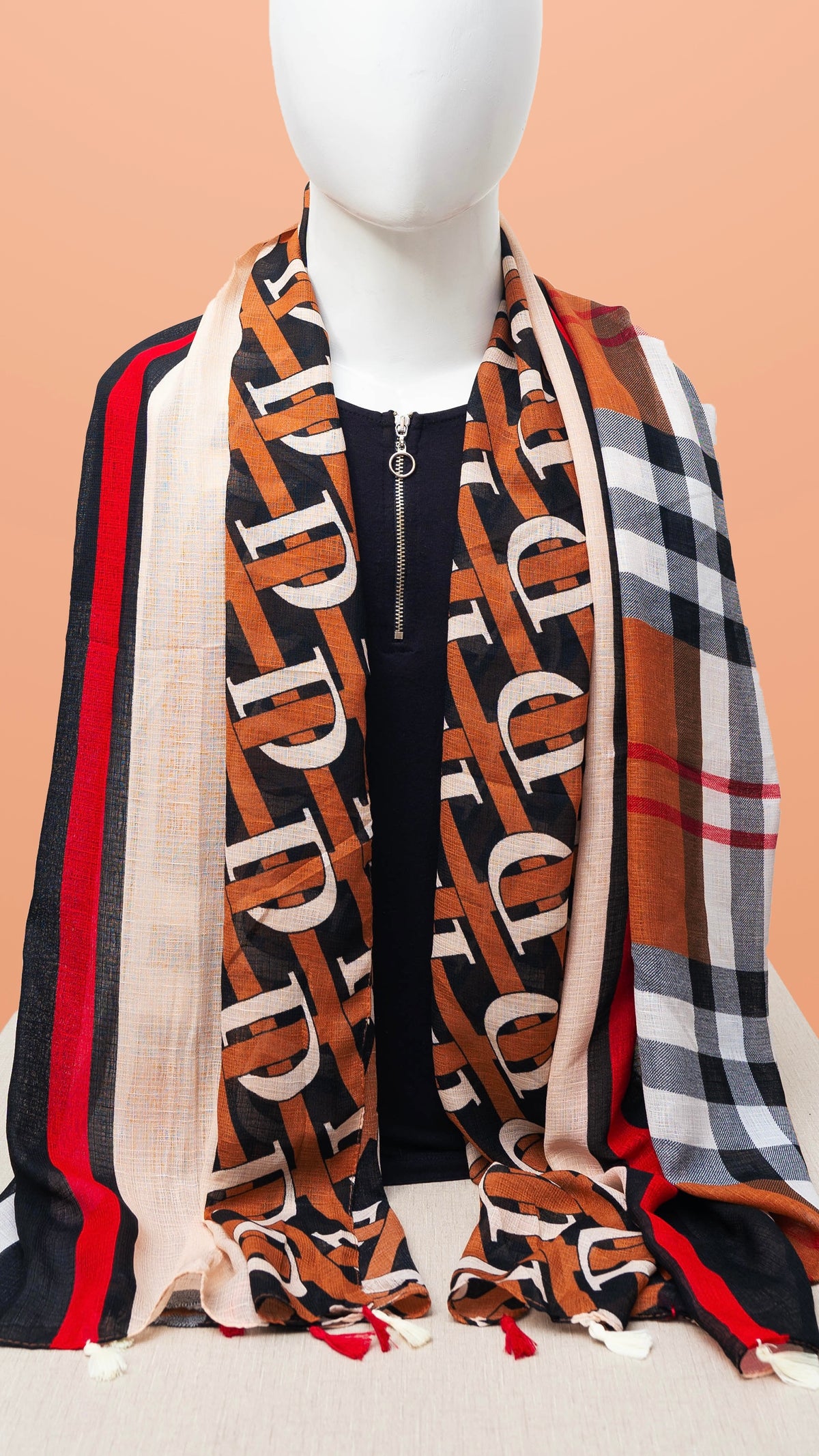 Bold Monogram Checks | Copper Glow