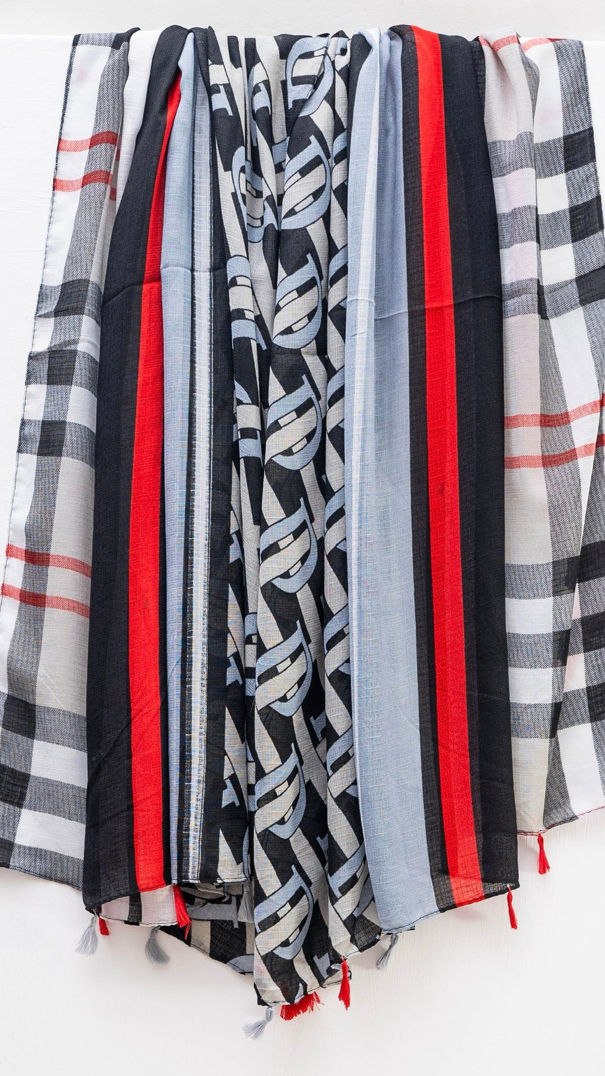 Bold Monogram Checks | Steel Blue Check