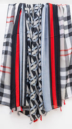 Bold Monogram Checks | Steel Blue Check