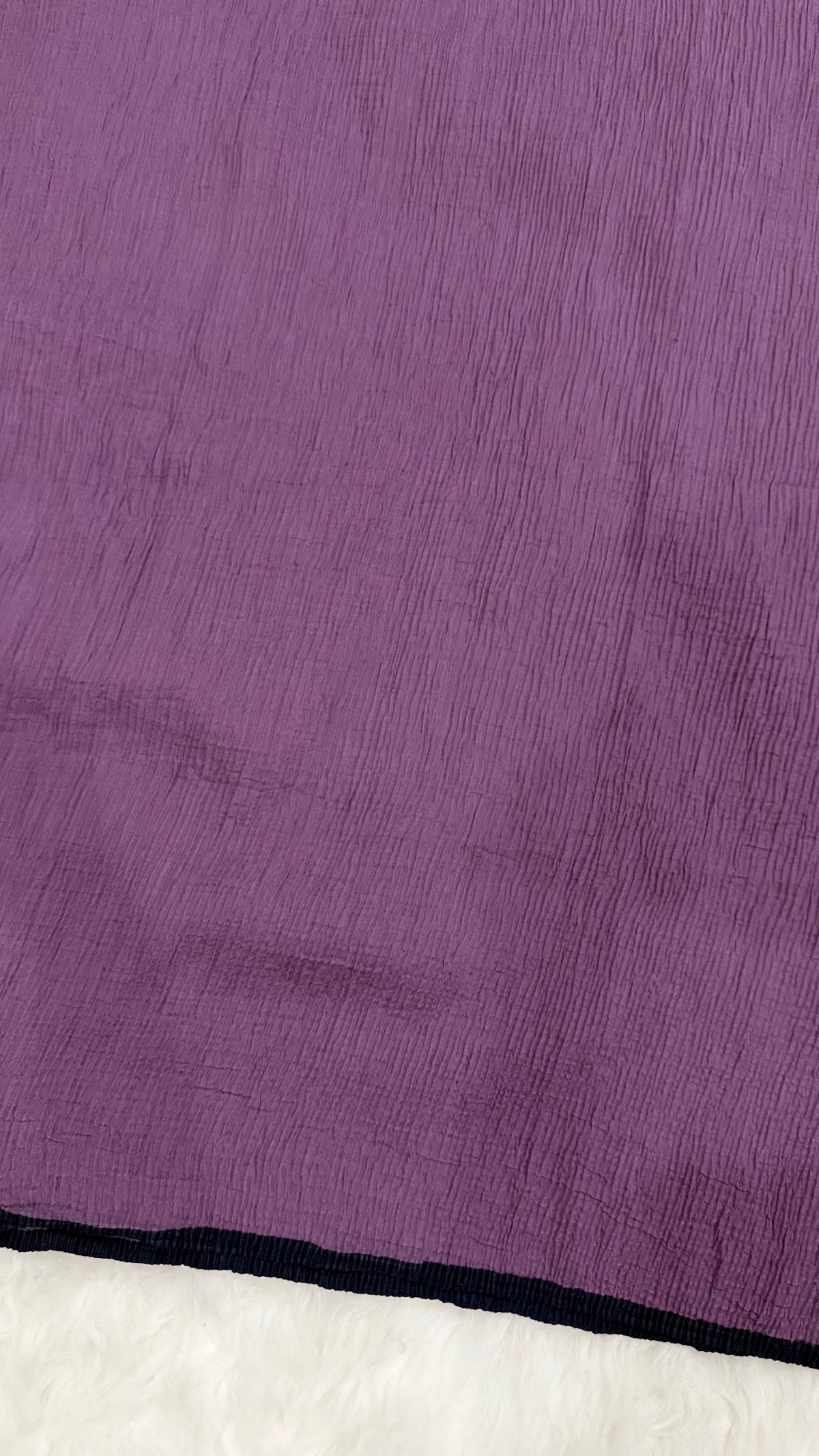 Soft Crinkle Lawn Hijab with Borders | Lilac