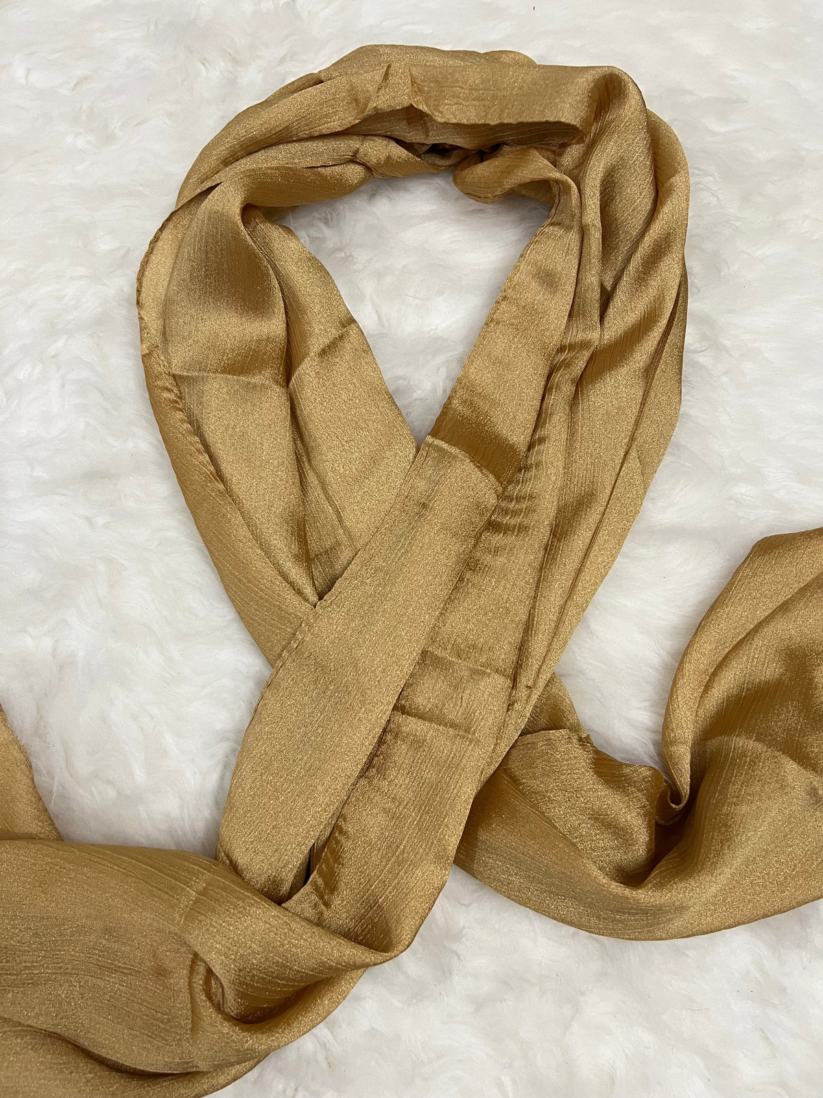 Luxe Crinkle Silk - Golden Beige
