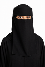 Imported Saudi Niqab | Plain Black