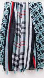 Bold Monogram Checks | Aqua Mist