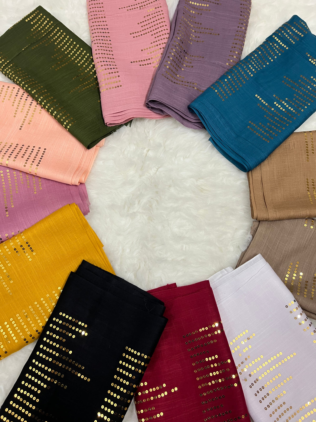 Radiant Sequins Stripes- Olive Green