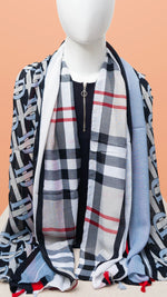 Bold Monogram Checks | Steel Blue Check