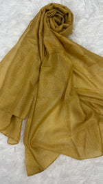 Lawn Zari Hijabs | Mustard Gold