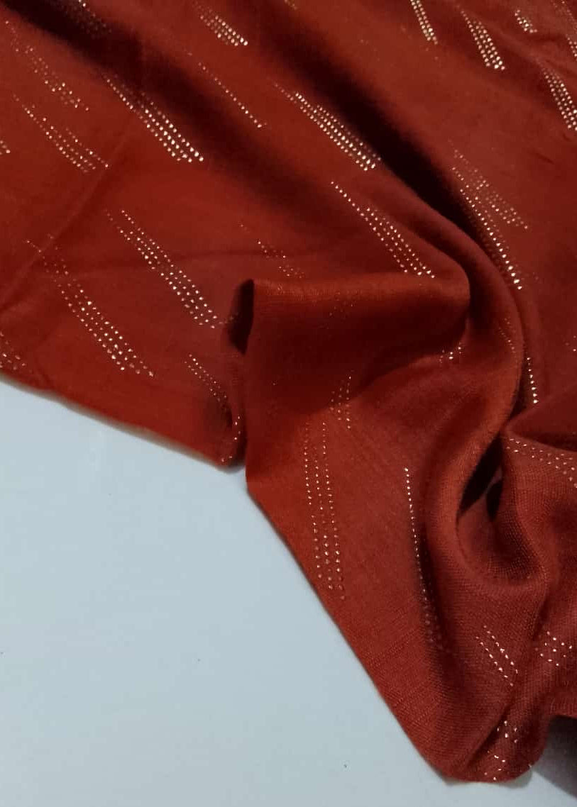 Lawn Zari Noor Hijab | Rust