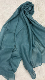 Lawn Zari Hijabs | Dusty Aqua