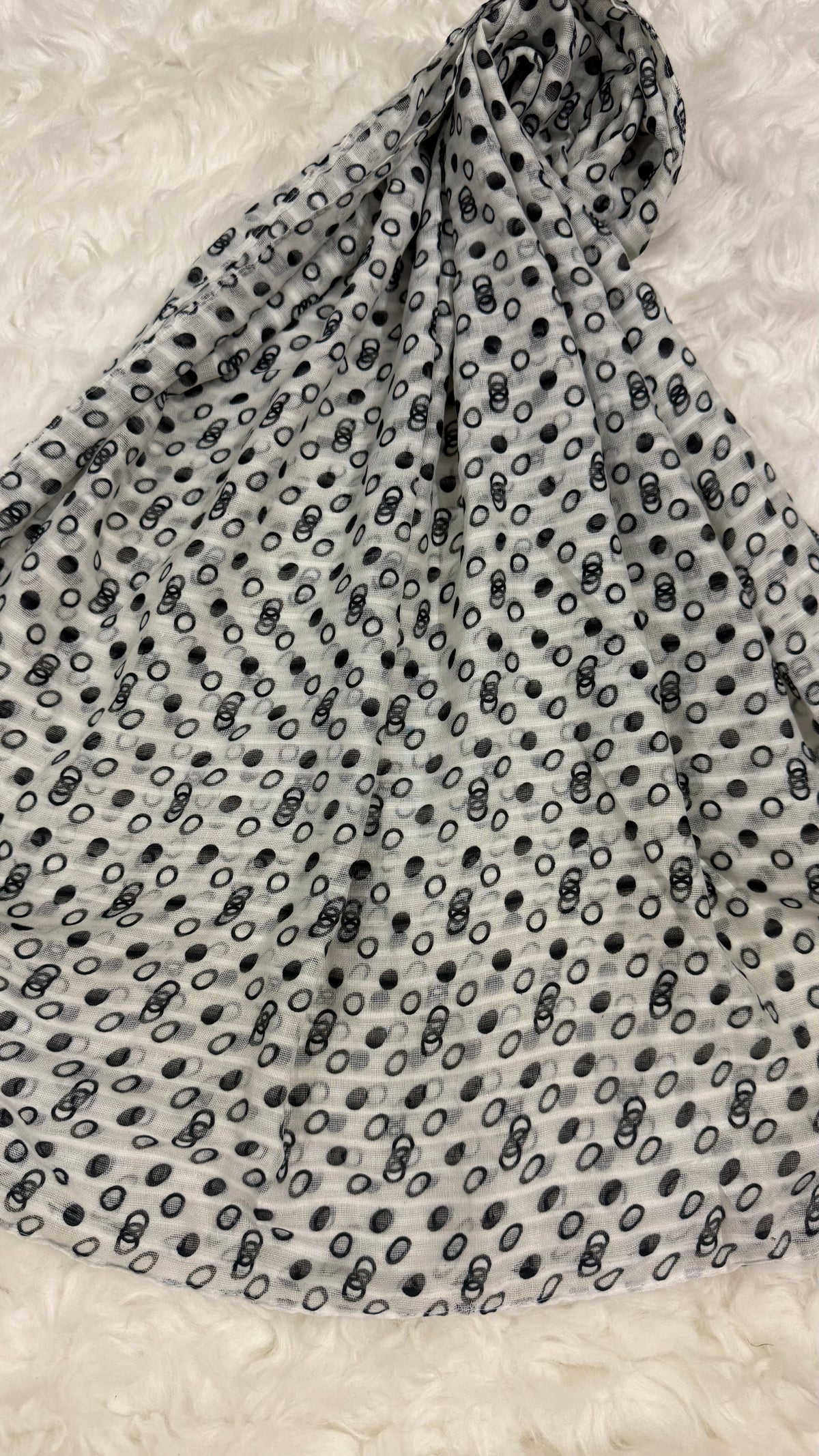 White Dots | Lawn Printed Hijab